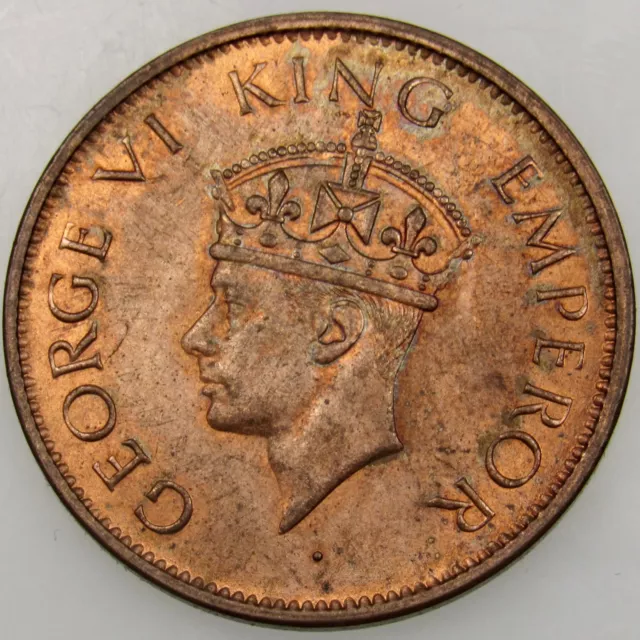 INDIA. British. George VI. ¼ Anna (1 Pice), 1940. Bombay Mint. KM-531. Bronze.