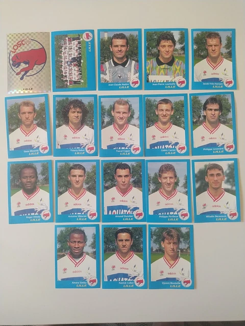 LOT 11 CARTES FOOTBALL PANINI 1996 - SAISON 94-95 - CHAMPIONNAT DE FRANCE