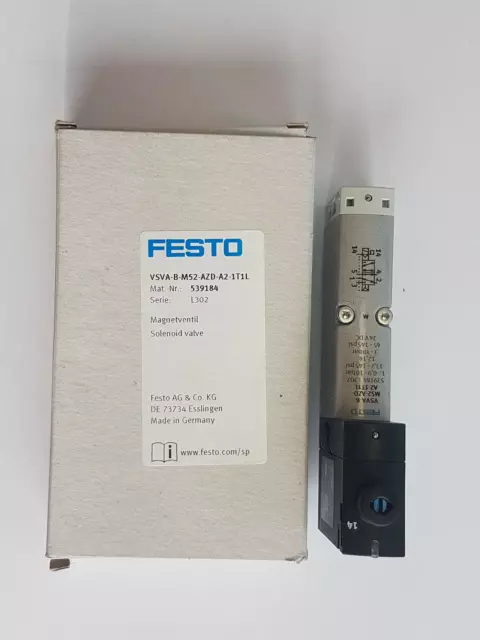 FESTO VSVA-B-M52-AZD-A2-1T1L 539184 5/2 Voies Vanne Magnétique - Neuf Ovp Envoi