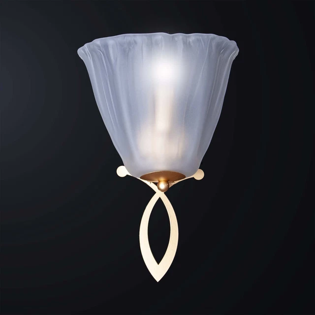 Applique Murano Classique – 1 Lumière – Cristal Et Fer Doré – Bga 1471/A