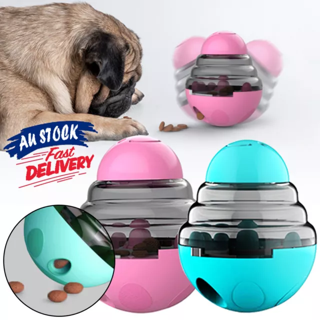 Food Feed Interactive Food Dispensing Toy Treat Ball  Pet Dog Puppy IQ Test