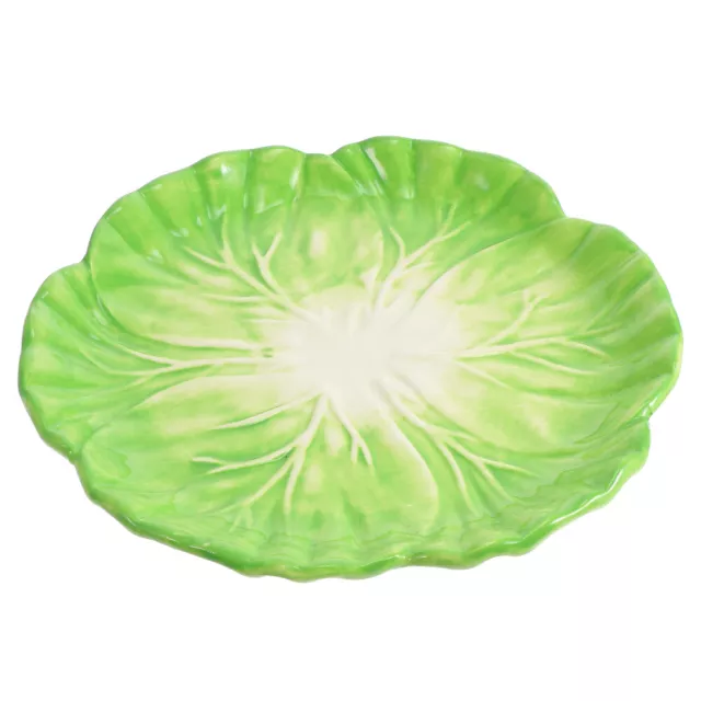 Green Ceramic Salad Plates for Appetizers and Desserts