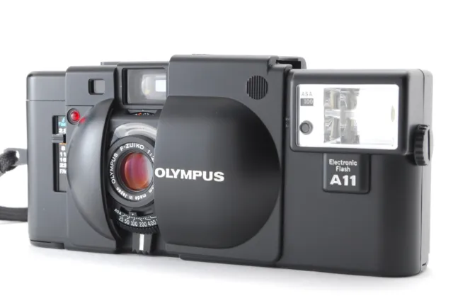 All Works [NEAR MINT w/Strap] Olympus XA 35mm Rangefinder Camera A11 Flash JAPAN
