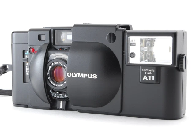 All Works [NEAR MINT w/Strap] Olympus XA 35mm Rangefinder Camera A11 Flash JAPAN