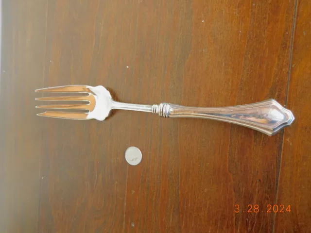 Vintage Sterling Silver Handled Hallmark Meat Serving Fork - 9"