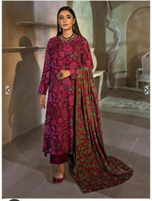 Abito originale designer pakistano luci di ribalta non cucito
