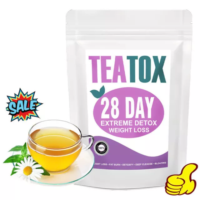 Colon Cleanse Detox Tea Set Weight Loss Tea Skinny Herbal Tea Fat Burn 28 Day