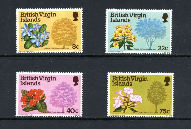 R1496   Virgin Islands  1978   flora flowering trees   4v.   MNH