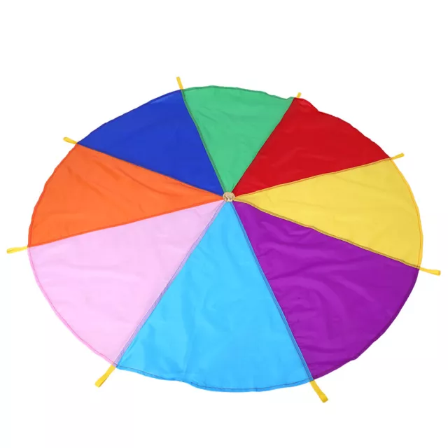 8 Handles 2m Diameter Kids Play Outdoor Teamwork Game Parachute Multicolor