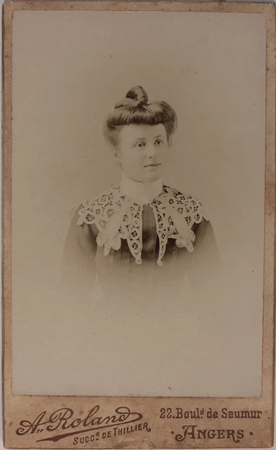 A. Roland Angers Photographie Carte de visite Cdv Vintage Albumine 