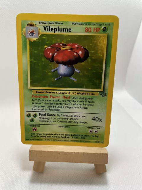 Vileplume 15/64 - Jungle Set 1999 - Holo Rare Pokemon Card - NM/LP