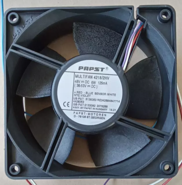 4218/2HV  PAPST FAN VENTILATORE ASSIALE 48 V PAPST 119x119x38mm