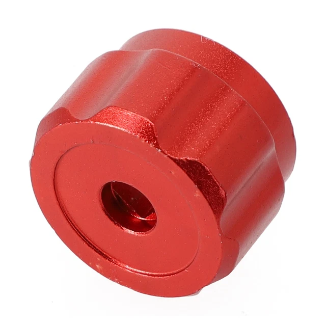 Unique Bargains Poignée de Robinet Extérieur Trou de Tige Carrée 9x9mm, Remplacement de Poignée de Robinet en Acier Moulé avec Vis et Entretoise, Rouge