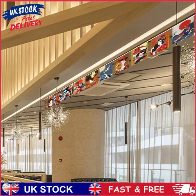 14x21cm Japanese Sushi Restaurant Bunting Banners Izakaya House Decoration (I)