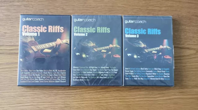 Guitar Coach Classic Riffs Volume 1, 2 und 3 Bundle DVDs für den Einsatz am Computer