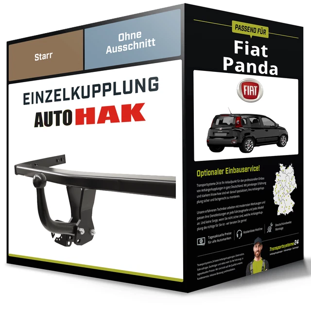 Starre Anhängerkupplung für FIAT Panda 09.2003-12.2011 Typ 169 Auto Hak AHK Starre Anhängerkupplung für FIAT Panda 09.2003-12.2011 Typ 169 Auto Hak AHK
