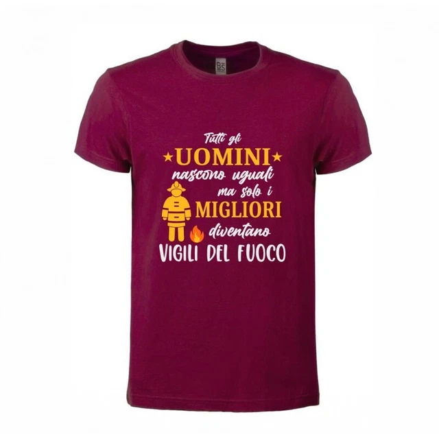 T-shirt tutti gli uomini nascono uguali ma solo i migliori diventano VIGILI del