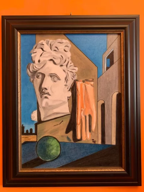 Giorgio De Chirico,Falso d'autore,olio su canvas Titolo:Canto d'amore,anno :1914