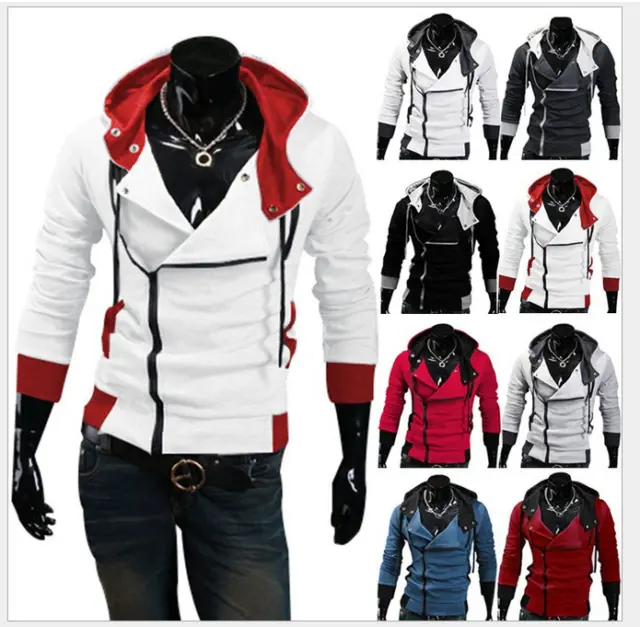 Fashion Men's Stylish Slim Hoodie Coat Cosplay for Jacket Hooded Costume Tops