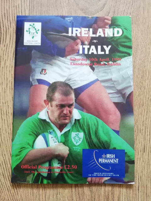 Ireland v Italy 1999 Rugby Programme