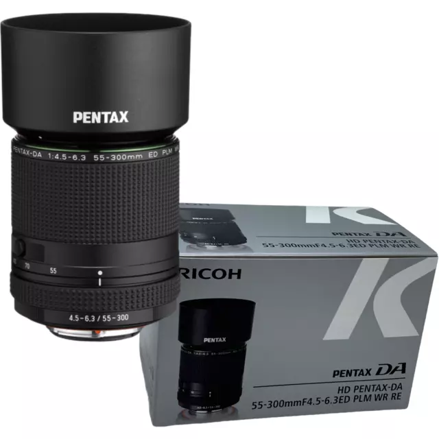 New Pentax HD PENTAX DA 55-300mm f/4.5-6.3 ED PLM WR RE Lens K Mount Pentax-DA