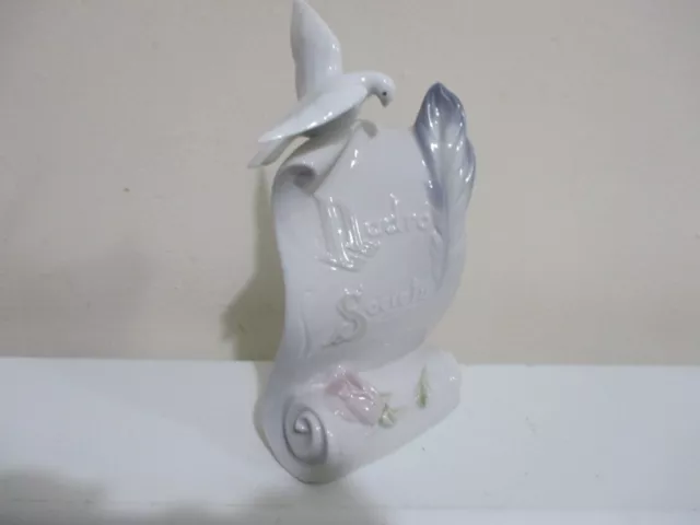 Hand Made Lladro Society Collectors 1998 Plaque/Scroll.