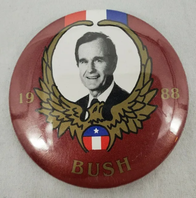 VINTAGE " Bush 1988" Campaign Button/Pin For President                  