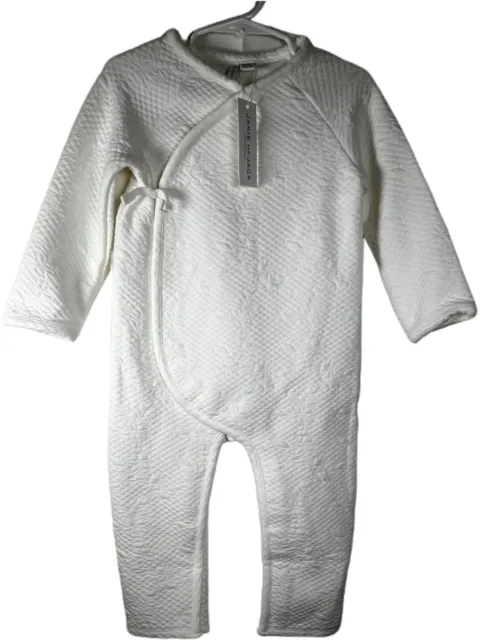 NWT Janie and jack Off White Baby Girl/Boy White Quilted Romper Sz 18-24 Months