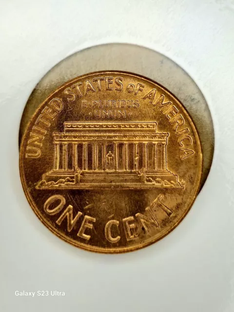 1969 S Lincoln Cent Class 2 (left of Lincoln) DDR Nice Red W/ mint mark die chip