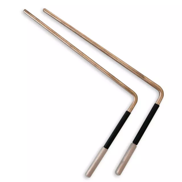 COPPER DOWSING DIVING RODS with Handles and INSTRUCTIONS for use