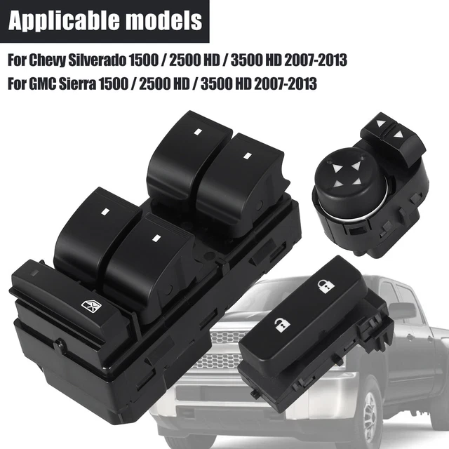OEM 22895545 Replacement Power Window Switch For Chevy, GMC, Buick - Front Or Rear, Driver Or Passenger Side 2010 Silverado Window Switch