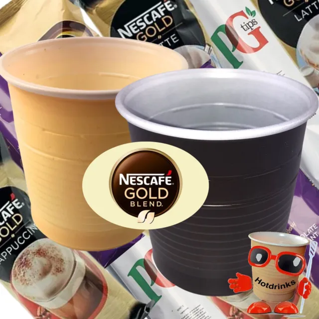 Nescafe Gold Blend Coffee White & Sugar, 73mm/7oz In Cup Drink[100/200/300 Cups]
