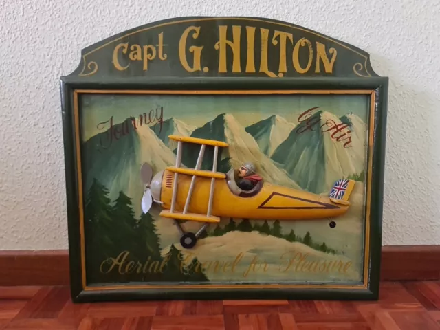 Painting, advertising, Captain Hilton