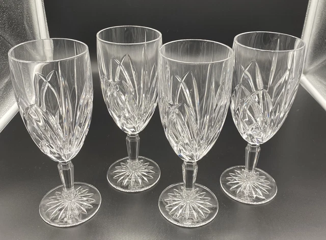 4 Marquis by Waterford Crystal Brookside Iced Tea Water Goblets Glasses 8 1/2” 4 Marquis by Waterford Crystal Brookside Iced Tea Water Goblets Glasses 8 1/2”
