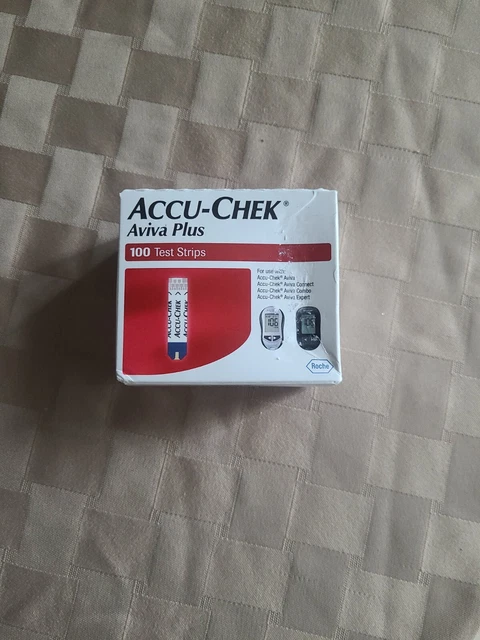 Tiras reactivas para diabéticos Accu-Chek Aviva Plus 100 - Exp. 04/30/2024