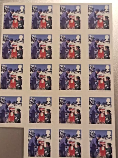 15 X Unfranked 2nd Class Christmas stamps