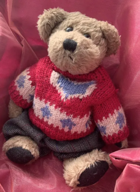 Boyds Bears Plush Jointed Heart Sweater FREDDY BEANBERGER  Teddy Bear