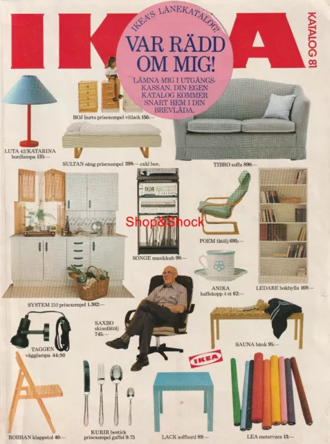 IKEA 1981 Catalogo Swedish Catalogue Sverige Svensk Katalog 81 Furniture Store