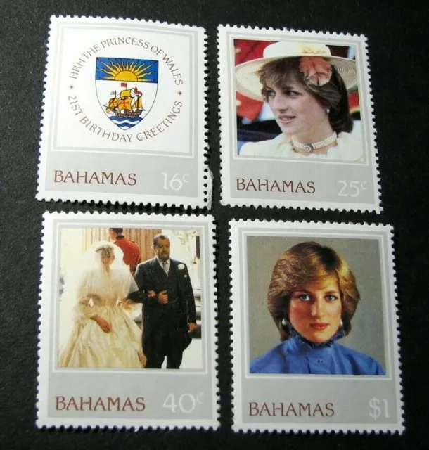 Bahamas Stamp Scott# 510-513 Princess Diana Issue 1982 H50