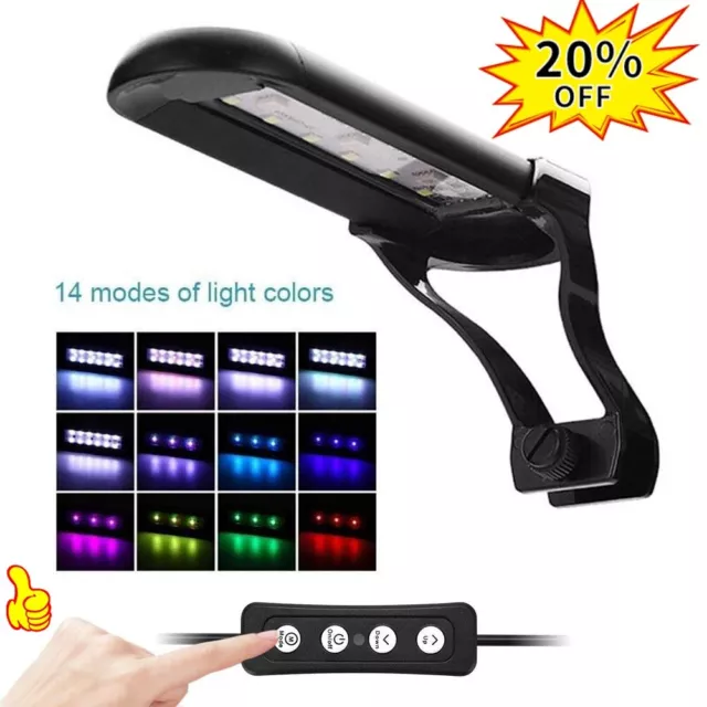 USB Mini LED Aquarium Light Bracket Clip On Fish Tank Lighting Fresh & Saltwater