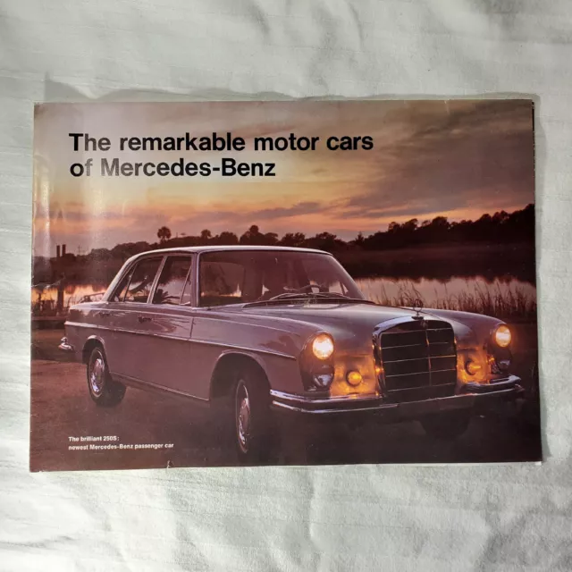 1967 Mercedes foldt Brochure 220 230 250 S 250SE Coupe & Conv 250SL 600 Catalog