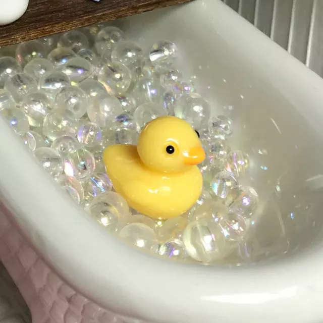 Dollhouse Miniature Bath Time Yellow “Rubber” Duckie Duck Ducky 1” scale 1:12