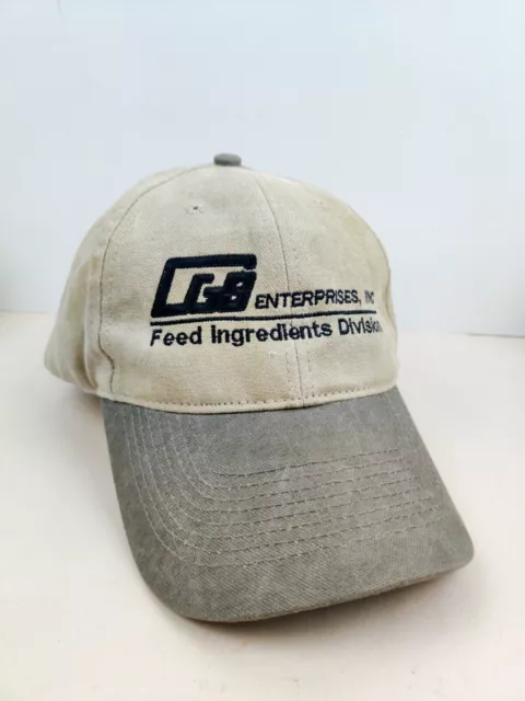 Vtg CGB Enterprises Farm Feed Grain Trucker Hat Strapback Dad Cap Vintage New...