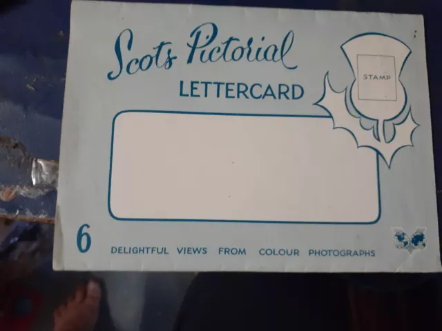 vintage postcard scots pictorial lettercard views from photographs foldout
