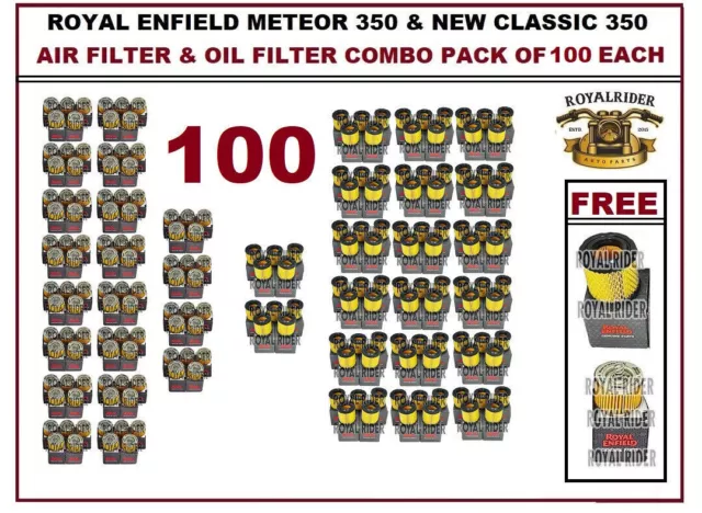 Filtro de aire Royal Enfield 100+1 y aceite 100+1 para el nuevo Classic 350...