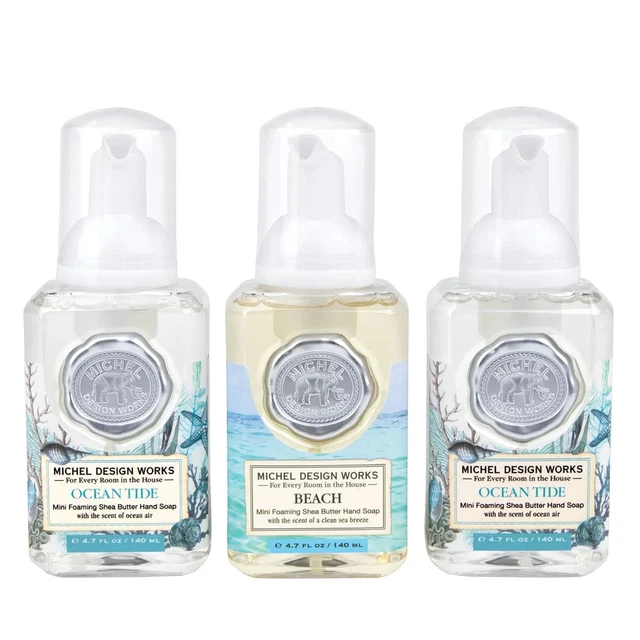 Michel Design Works Mini Foaming Hand Soap Set, WATER SCENTS | NEW Michel Design Works Mini Foaming Hand Soap Set, WATER SCENTS | NEW