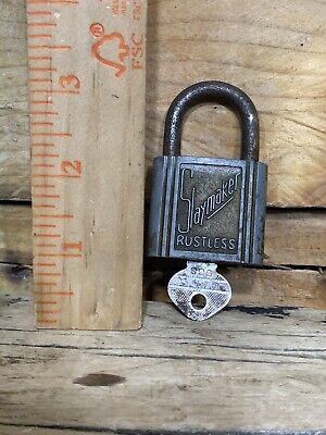 VIntage Slaymaker Rustless Brass Padlock Lock with Key
