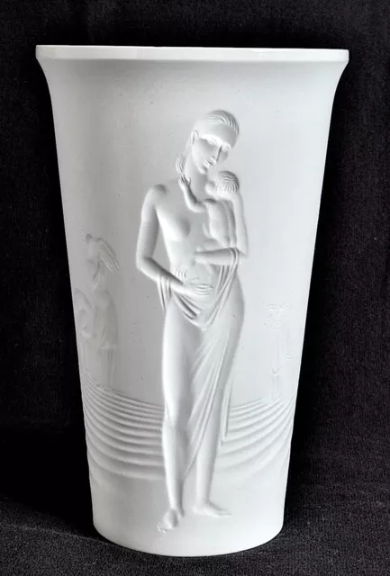 KPM Berlin 1934 Erntebecher Bisquit PorzellanVase Sigmund Schütz 22 cm TOP