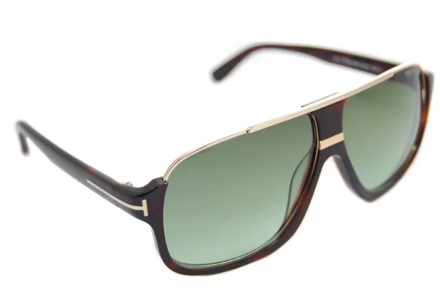 TOM FORD ELIOTT TF335 56K Men Square Sunglasses BROWN HAVANA GOLD GREEN elliott