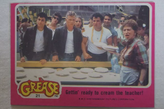 Grease - Classic Paramount Movie Scene Collector Card - Cream The Teacher